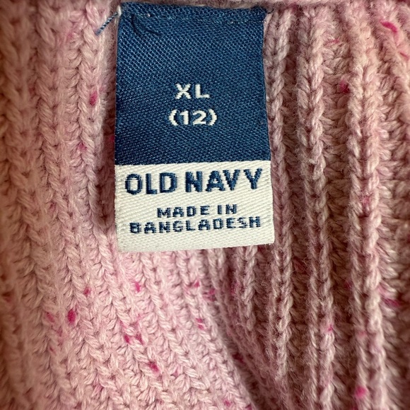 OLD NAVY Pink Button-Up Women's crop Sweater/size XL - Picture 3 of 9